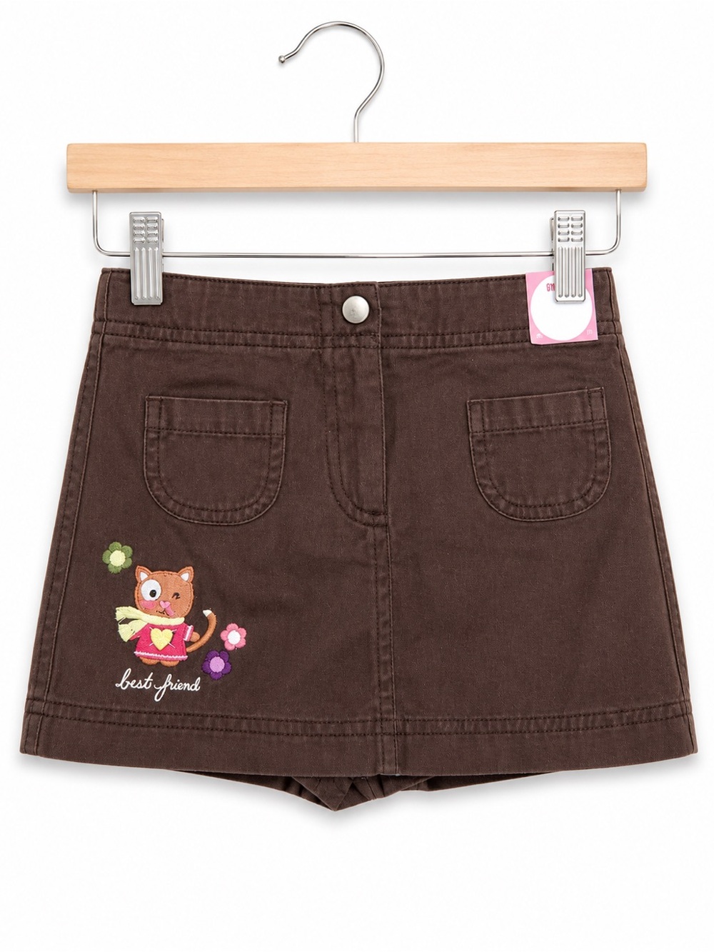 Gymboree Girls Brown Kitty Skort Size 3 NWT Best Friend Mix N Match Cotton